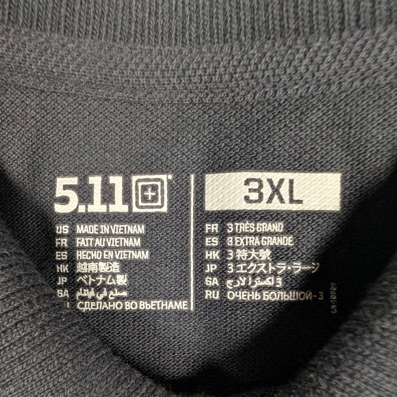 5.11 Tactical Polo Shirt Mens 3XL Dark Navy Professional L/S Uniform Military - Picture 3 of 11